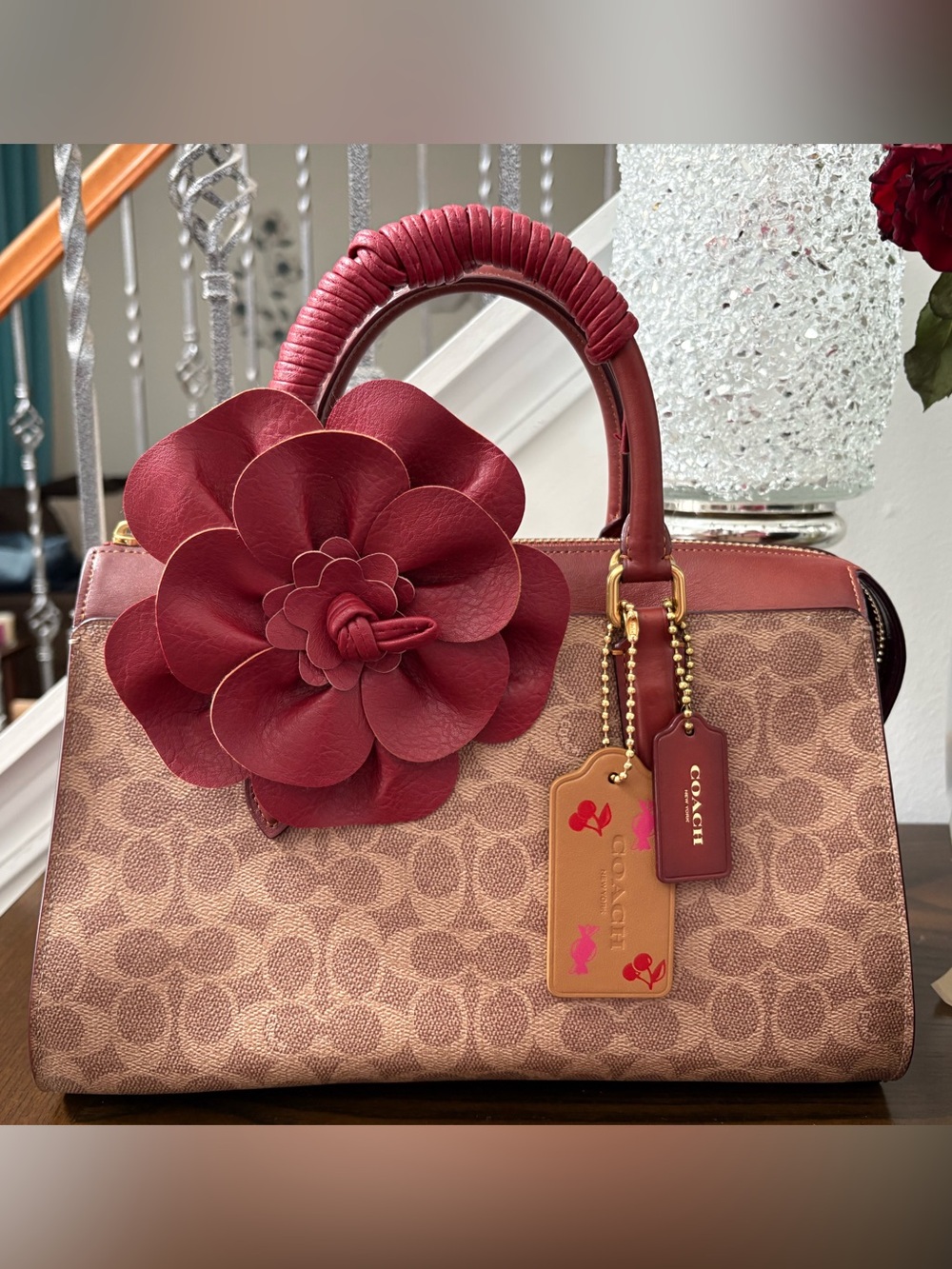 Coach Brown Signature Satchel (flower and hangtag NOT included)